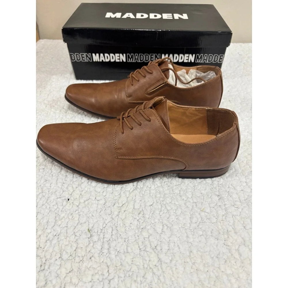 Madden 10 Tan M-Ulrich Men Oxford Dress Shoe Casual Preppy Business Professional
